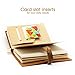 Cone Pocket Size Embossed Travel Leather Notebook 5.5x4.3x1.2 Inch, Brown, Pack of 1
