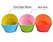 24 Pack Silicone Cupcake Baking Cups 24 Reusable Non-stick Cupcake Holder Liners Cup Molds Vibrant Muffin Molds 6 Colors, Pack of 24