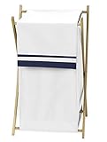 Baby/Kids Clothes Laundry Hamper for White and Navy Hotel Bedding by Sweet Jojo Designs