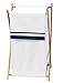 Sweet Jojo Designs Baby/Kids Clothes Laundry Hamper for White and Navy Hotel Bedding