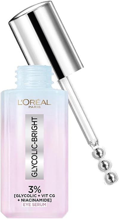 L'Oreal Paris Glycolic Bright Eye Serum 20ml Dark Circle Glycolic Niacinamide
