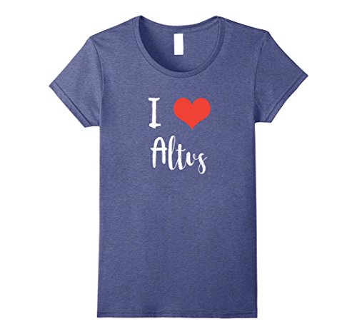 Womens i love altus t-shirt medium heather blue
