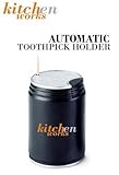 Toothpick Holder for Toothpicks. Free Ebook & Toothpicks Included. Best Toothpick Dispenser for Food, Cooking and Decoration. Suitable for Use or As Gift At Home, Office, Kitchen, Cafe and Restaurant