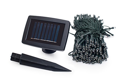 Guirnaldas Solares Luminosas de 200 LEDs de Color Blanco Cálido