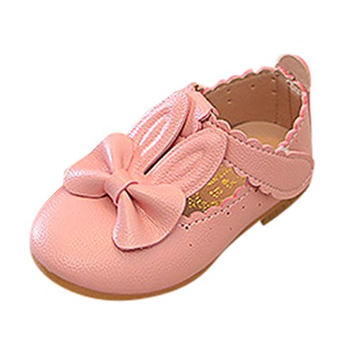 Shoes,AIMTOPPY Children's Girls Solid Color Rabbit Ears Bow Wavy Side Princess Shoes Single Shoes