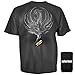 Sturm Ruger & Co Smoked Bullet Eagle Logo Firearms T-Shirt + Coolie (L) Gray