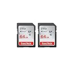 Sandisk Ultra 64GB 2‑pack SDXC UHS-I Class 10 Memory Card