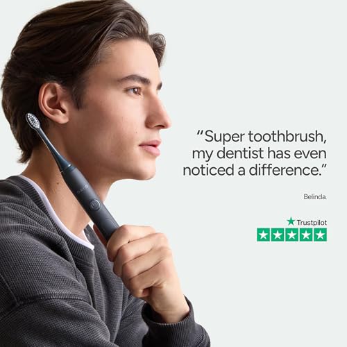 ORDO Sonic Brush Heads – Replacement Brush Heads Compatible with ORDO Sonic+, Sonic Lite and Edge Electric Toothbrush | Soft Bristles, Silicone Polishing Element | Pack of 4, White Silver