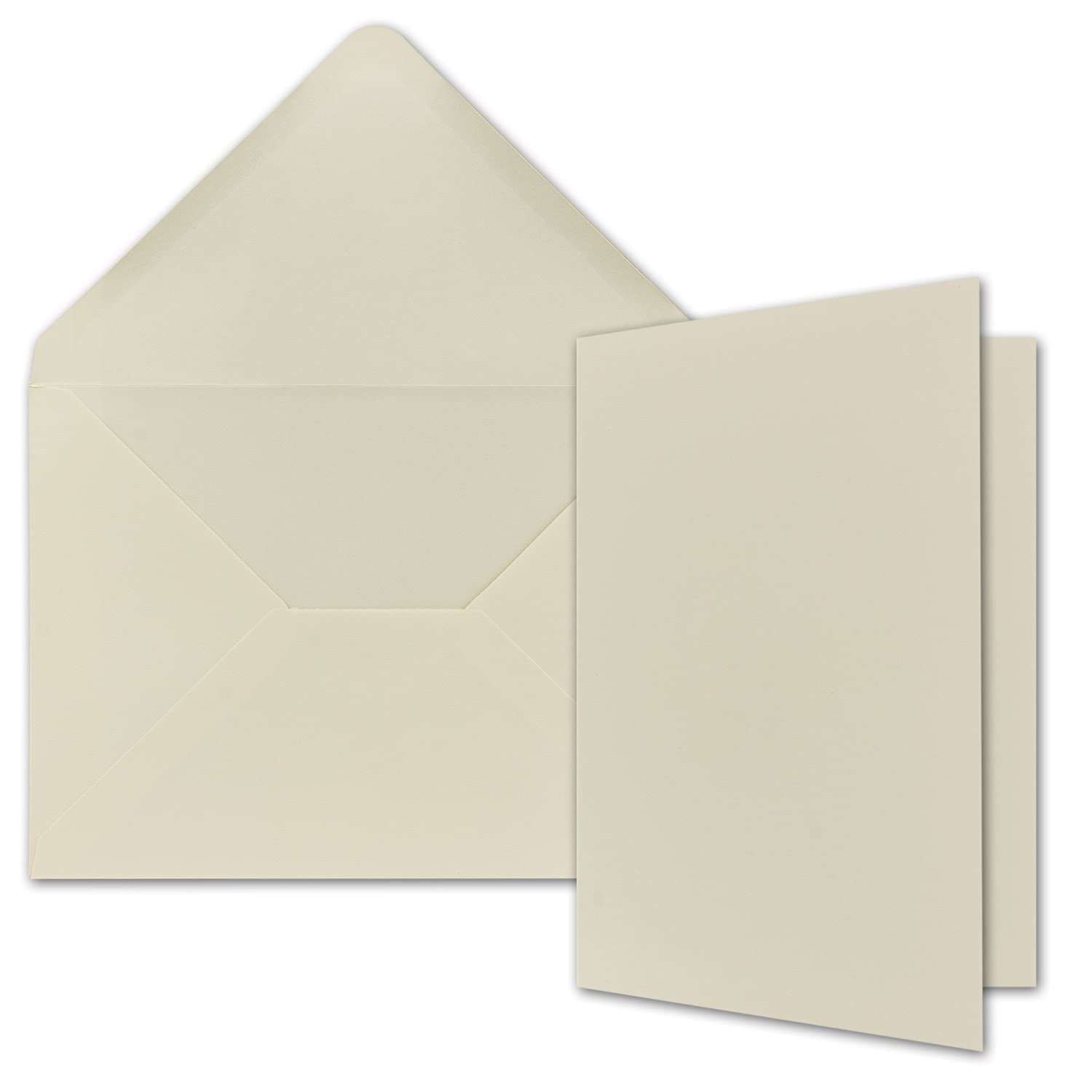 Card set, R1316, R1317, A6 / C6, white and cream 75-er Set cream