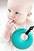 Baby Teething Necklace - Best Teether Necklace for Nursing Moms. Organic, BPA free, Silicone, Natural Teether Ring Donut Pendant for mom to wear. Turquoise. 100% Satisfaction Guaranteed
