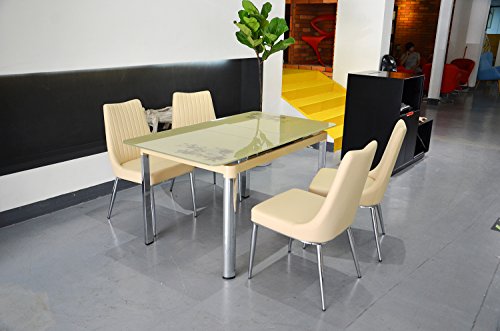 Bellona 5 Piece Extendable Dining Set Table WF330 (CAPPUCCINO)