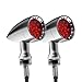 Senkauto Motorcycle Bullet 20 LED turn Signal Light Blinker (Red Light, Chrome)
