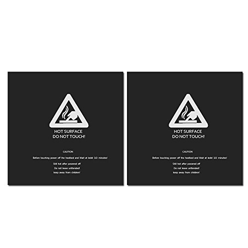 HICTOP 3D Printing Build Surface Tape for CR-10 Heated Bed, 300x300mm Square,Black (Pack of 2)