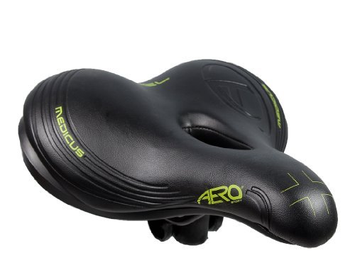 Aero Sport Citta Ladies/Gents Gel Suspension Saddle Black/Green