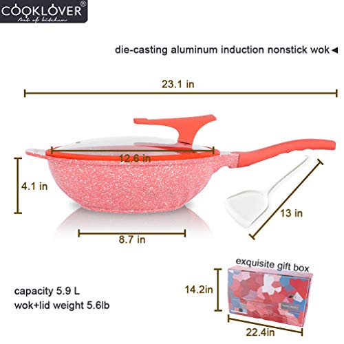 Chinese Wok Nonstick Diecasting Aluminum Dishwasher Safe Scratch