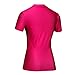Red Plume® Women's Compression Tech Cozy Crewneck Yoga Short-Sleeve Shirt (L) Red