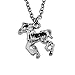 Shiny Silver Prancing Horse Lover American Pony Necklace Jewelry Gift for Girl Teen Kid Children Woman