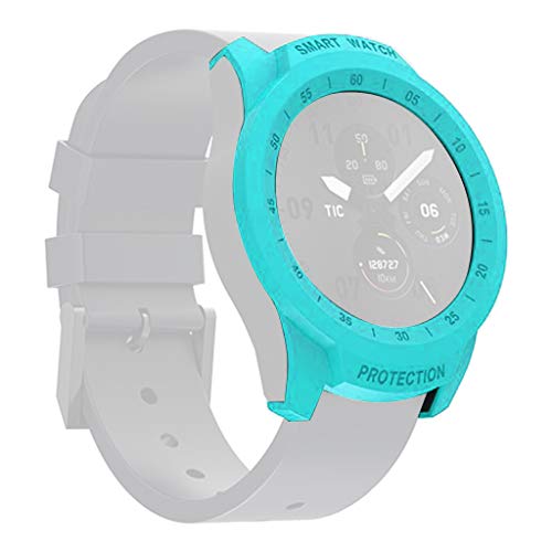 Cywulin Protective Case Cover for Ticwatch Pro Hard PC Bumper Armor Rugged Shell Frame Anti-Scratch Shockproof Shatter Resistant Protector Accessories Lightweight for TicWatch Pro Smart Watch (Blue) - Thumbnail 3