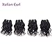 Brazilian Human Hair Weave Bundles Virgin Unprocessed Remy 100 Hair Extensions One Bundle 50G 4 Bundles 200G Black Natural Color ¡­ (10 10 10 10, Italian Curl)