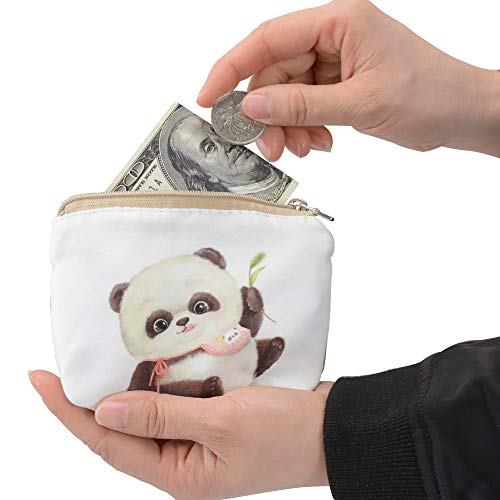 Women and Girls Cute Fashion Coin Purse Wallet Bag Change Pouch Key Holder (Baby Pandas)