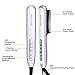 KINGDOMCARES Hair Straightener Brush, PTC Faster Heating Straightening Brush Styler At Home Purple