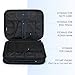 Cable Organizer Bag, Jelly Comb Electronics Organizer Travel Accessories Cord Organizer Cable Storage Bag for Charging Cable, Power Bank, Tablet (Up to 11'')and More-(Black)