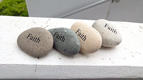 Faith Engraved Stone Pebble River Rock Stone