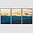 signwin 3 Piece Framed Canvas Wall Art Orange Sunset Canvas Prints Home Artwork Decoration for Living Room,Bedroom - 16"x24"x3 Panels