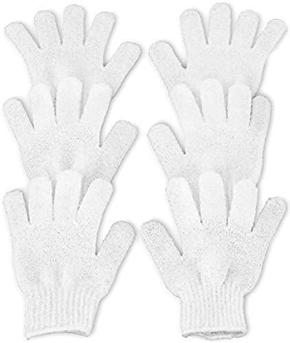 c, Deep Body Scrub Mitt Removes Dead Skin, Stimulates Circulation, Firms Skin, Reduces Wrinkles, Scars, Cellulite and Stretch Marks. 3 Pairs