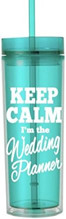 Wedding Planner Thank You Gifts for Women Water Bottle Travel Tumbler with Lid and Straw 0118