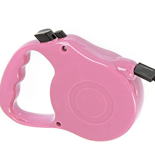 3M Retractable Pet Cat Puppy Dogs Leash Extending Puppy Walking Leads Pink
