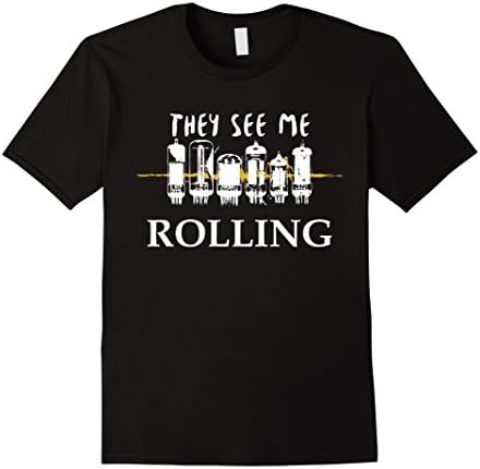 Men's Tube Rolling - Audiophile Headphones Amp Hi-Fi  T-shirt XL Black