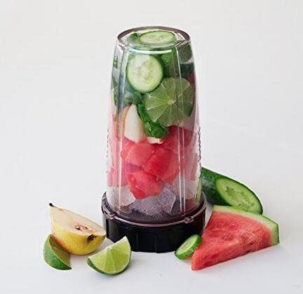 Ninja Single Serve 18 Ounce Cup Set with 2 different Lids for Nutri Ninja Auto-iQ 1000w Series Blender (Pack of 2)