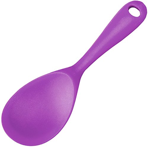Danesco Purple Silicone 8.75 Inch Spoon And Rice Paddle