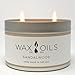 Wax and Oils Soy Wax Aromatherapy Scented Candles (Sandalwood) 16 Ounces. Single
