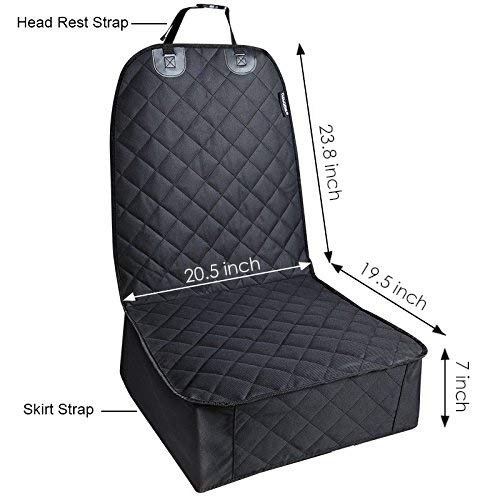 URPOWER Pet Front Seat Cover for Cars 100%waterproof Nonslip Rubber Backing with Anchors, Quilted, P - //coolthings.us