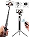 Selfie Stick Tripod with Bluetooth Remote for iphone 6 6s 7 plus Android Samsung Galaxy S7 S8 Plus Edge, Foneso 3 in 1 Pocket Extendable Aluminum Alloy Monopod, Support Photo & Video