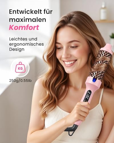 Thermobürste 38mm für Volumen & Blowout Look, Ionische Stylingbürste