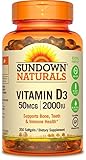 Sundown Naturals Super Potency Vitamin D3, 2000 IU, Value Size, 350 Softgels