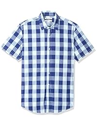 Camisa de popelina informal de manga corta de manga corta para hombre   Essentials