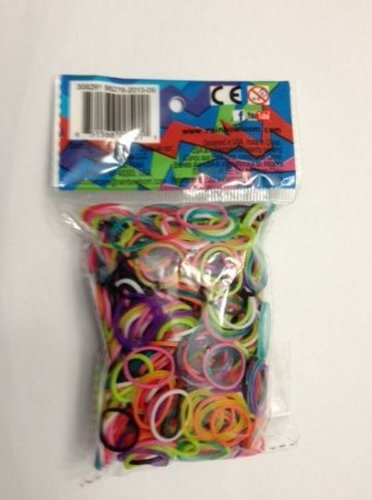 Rainbow Loom Mix Rubber Bands with 24 C-Clips (600 Count)