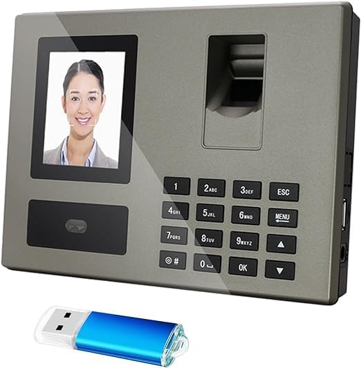 Intelligent Biometric Attendance Machine with Facial Recognition, Fingerprint & Password, 2.8in TFT Screen, Dual-Camera Fast Identification, 8 Languages, Large Storage - جهاز حضور بيومتري ذكي