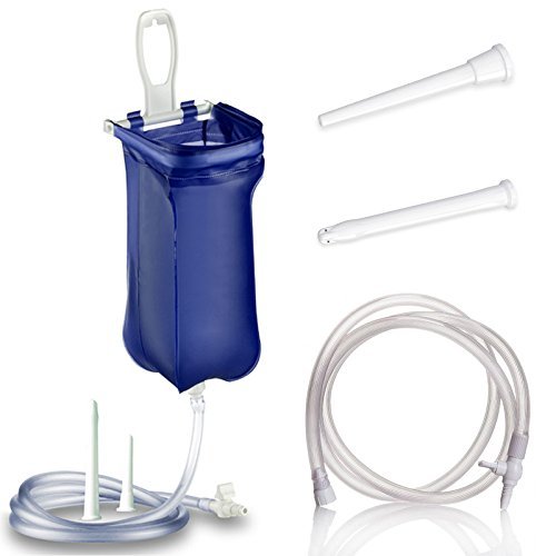 Medi Grade Basics Enema Bag Kit for Home Use 6 Piece Home Enema Kit