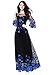 Joy EnvyLand Women Embroidered Maxi Cocktail Evening Prom Gown Party Dress