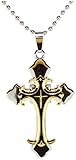 Ricki's Gifts Necklace Stainless Steel Silver and Gold Cross Necklace - English Cross