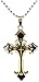 Necklace Stainless Steel Silver and Gold Cross Necklace - English Cross