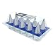 United Pacific (10) Wheel Lugnut Chrome Plastic 33mm Push On Spike Nut Covers Caps / 33 mm