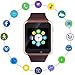 Smart Watch Phone Smartwatch with SIM Card Slot Camera Pedometer Text Call Notifications Compatible with Android Samsung LG Sony and iPhone (Partial Functions) for Men Women Teens