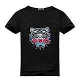 Kenzo Tiger Head Embroidered For 2016 Mens Printed Short Sleeve tops t shirts