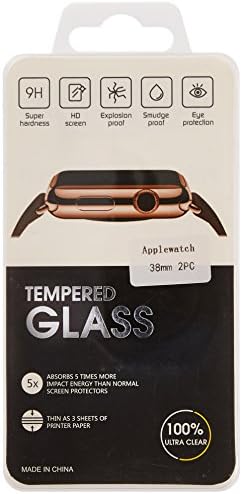 Apple iWatch 3 Tempered Glass Screen Protector Anti-scratch Anti-fingerprint Bubble-free Ultra-thin HD-clear Screen Protector for iWatch Series 1, Series 2 &amp; 2017 new apple watch Series 3 (38mm)